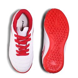 Pine Active Lace Up Football Shoes With Logo Design - White