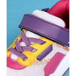 Pine Kids Velcro Closure Solid Casual Shoes - Pink & Purple