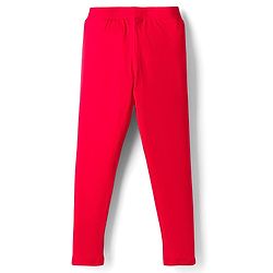 Pine Kids Cotton Lycra Knit Full Length Solid Colour Leggings - White