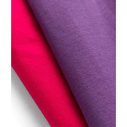 Pine Kids Cotton Lycra Knit Full Length Solid Leggings Pack Of 2 - Fuchsia & Purple