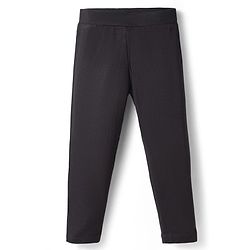 Pine Kids Cotton Lycra Knit Full Length Solid Color Leggings Pack of 2 - Black & Pink