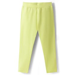 Pine Kids Cotton Lycra Knit Full Length Solid Leggings Pack of 2 - Lime Green & Navy Blue