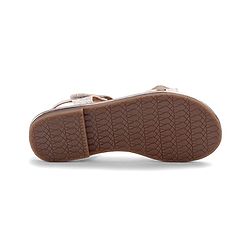 Pine Kids Sandals With Velcro Closure & Bow Applique - Golden
