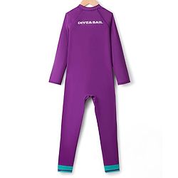 Pine Active Full Raglan Sleeves Cut & Sew Legged Swimsuit - Purple