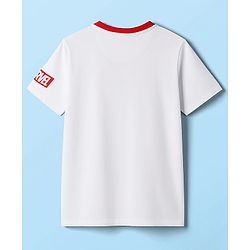 Pine Kids Marvel Single Jersey Knit Half Sleeves T-Shirt with Captain America Graphic - White