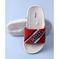 Pine Kids Slip On Sliders with Star Applique - White