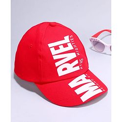 Pine Kids Marvel Cotton Knit Summer Cap with Avengers Graphics Red - Diameter 20 cm