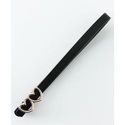 Pine Kids Belt with Heart Shape Buckle - Black