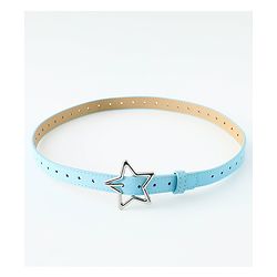 Pine Kids Belts with Star Shaped Buckle - Light Blue