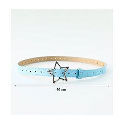 Pine Kids Belts with Star Shaped Buckle - Light Blue