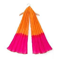 Pine Kids Viscose Woven Sleeveless Lehenga Choli & Dupatta With Floral Print & Embroidery - Pink