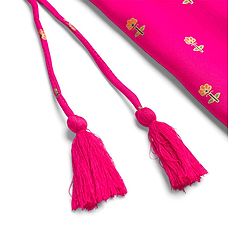 Pine Kids Viscose Woven Sleeveless Lehenga Choli & Dupatta With Floral Print & Embroidery - Pink