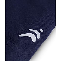 Pine Active Cotton Knit Bio Wash Knee Length Solid Color Shorts - Navy Blue