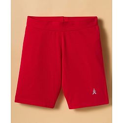 Pine Kids Cotton Lycra Knit Above Knee Length Solid Colour Shorts Pack Of 3 - Colour May Vary