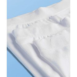 Pine Kids Cotton Lycra Solid Colour Cycling Short With Logo Print Pack Of 3 - White