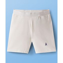 Pine Kids Cotton Lycra Knit Solid Colour Cylcing Shorts(Colour May Vary)