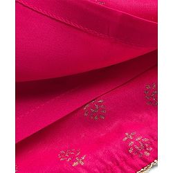 Pine Kids Woven Sleeveless Choli Lehenga Set with Dupatta Embroidery & Foil Print - Pink