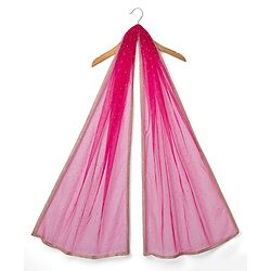 Pine Kids Woven Sleeveless Floral Embroidered Choli Lehenga Set with Dupatta - Dark Pink