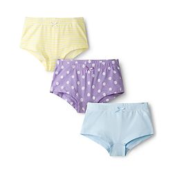 Pine Kids Cotton Knit Striped & Polka Dots Printed Panties Pack Of 3 ( Colour May Vary )