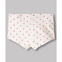Pine Kids Cotton Knit Star Printed & Striped Panties Pack Of 3 - Multicolour