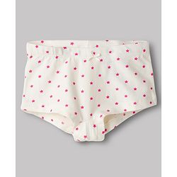 Pine Kids Cotton Knit Star Printed & Striped Panties Pack Of 3 - Multicolour