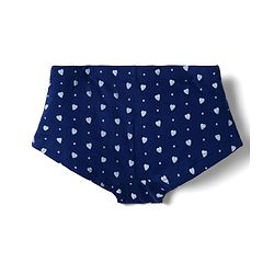 Pine Kids Cotton Elastane Knit Hearts & Polka Dots Printed Panties With Bow Applique Pack Of 3 ( Colour May Vary )