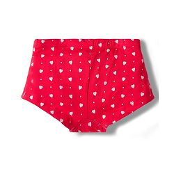 Pine Kids Cotton Elastane Knit Hearts & Polka Dots Printed Panties With Bow Applique Pack Of 3 ( Colour May Vary )
