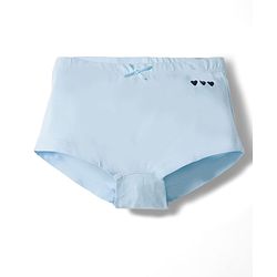 Pine Kids Cotton Elastane Knit Hearts & Polka Dots Printed Panties With Bow Applique Pack Of 3 ( Colour May Vary )