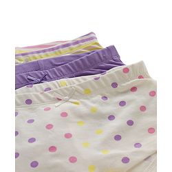 Pine Kids Cotton Elastane Knit Hipster With Polka Dot Print Pack Of 3 ( Colour May Vary)