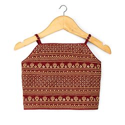 Pine Kids Woven Full Sleeves Indo Western Set With Floral Foil Print - Maroon