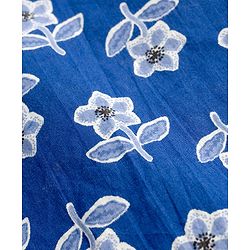 Pine Kids 100% Cotton Woven Full Length Floral Printed Kurta - Navy Blue
