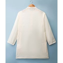Pine Kids Cotton Woven Full Sleeves Solid Kurta - White