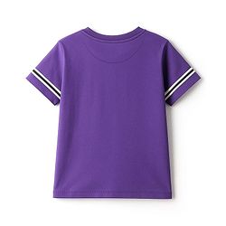 Pine Kids Cotton Knit Half Sleeves T-Shirt & Joggers Set with Text Print - Purple