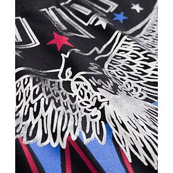 Pine Kids Cotton Knit Half Sleeves T-Shirt & Lounge Pant Set with Text Graphic - Black