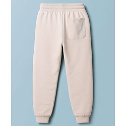 Pine Kids Cotton Knit Half Sleeves T-Shirt & Joggers Set With Skateboarding Print - Beige
