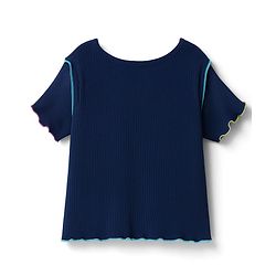Pine Kids Single Jersey Knit Half Sleeves T-Shirt & Shorts Set with Text Graphic - Navy Blue