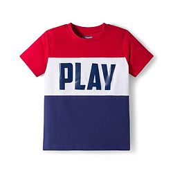 Pine Kids Cotton Knit Half Sleeves Cut & Sew T-Shirt & Lounge Pant Set with Text Graphic - Navy Blue