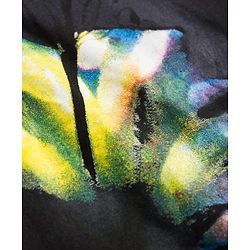 Pine Kids Cotton Knit Half Sleeves T-Shirt & Shorts Set with Tropical Print - Black & Limegreen