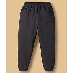 Pine Kids Cotton Knit Half Raglan Sleeves T-Shirt & Lounge Pant Set with Text Graphic - Black & Maroon