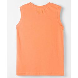 Pine Kids Cotton Knit Sleeveless Tank T-Shirts with Text Print Pack of 5 - Multicolor