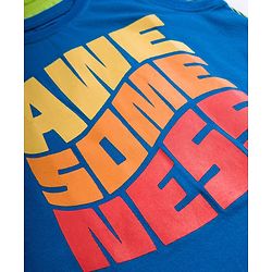 Pine Kids Cotton Knit Sleeveless Tank T-Shirts with Text Print Pack of 5 - Multicolor