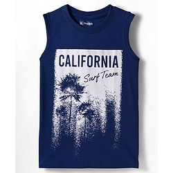 Pine Kids Cotton Knit Sleeveless Tank T-Shirts with Text Print Pack of 5 - Multicolor