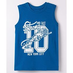 Pine Kids Cotton Knit Sleeveless Tank T-Shirts with Text Print Pack of 5 - Multicolor