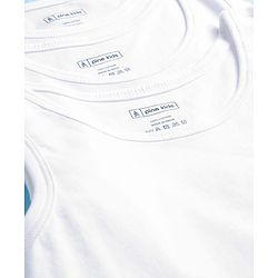 Pine Kids Cotton Lycra Knit Sleeveless Solid Colour Vests Pack Of 3 - White