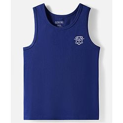 Pine Kids Cotton Knit Sleeveless Vests with Fighter Jet Print & Stripes Pack of 3 (Color & Design May Vary)
