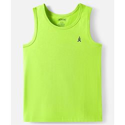 Pine Kids Cotton Knit Sleeveless Vests with Fighter Jet Print & Stripes Pack of 3 (Color & Design May Vary)