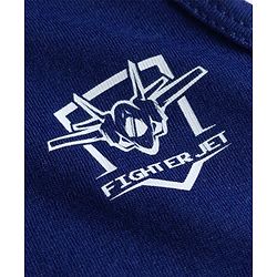Pine Kids Cotton Knit Sleeveless Vests with Fighter Jet Print & Stripes Pack of 3 (Color & Design May Vary)