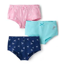 Pine Kids Cotton Elastane Knit Hipster with Bow Print Pack of 3 - ( Colour May Vary)