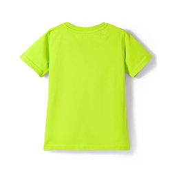 Pine Kids 100% Cotton Knit Half Sleeves Aeroplane Printed T-Shirt - Lime Green