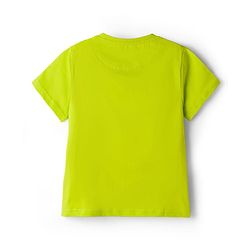 Pine Kids 100% Cotton Knit Half Sleeves Bike Printed T-Shirt - Lime Green